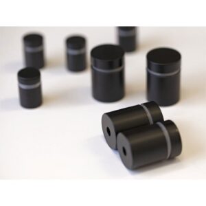 Sign standoffs pack of 4, 25mm wide diameter x 30mm off the wall chrome or black