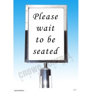 Retractable Barriers Sign Holder/ Crowd Control Queue Barrier Display/ sliver