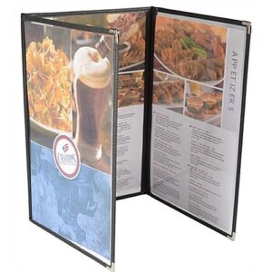 Menu Folder 3 Pages (6 sides) - A4 Menu Book Menu Covers Menu Folder Trifold A4
