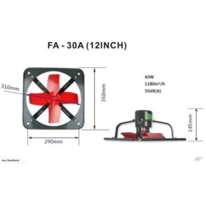 Ventilator Fan / Exhaust Fan 300mm 40W Ventilating fan Wall Mounted