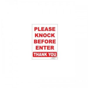 Please KNOCK before ENTER Sign
