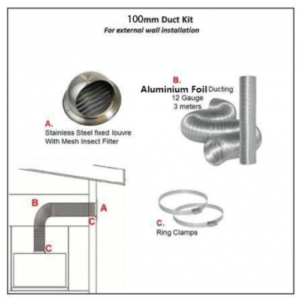 100mm Ducting Kit Brand New