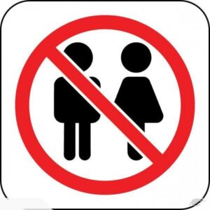 NO CHILDREN Sign