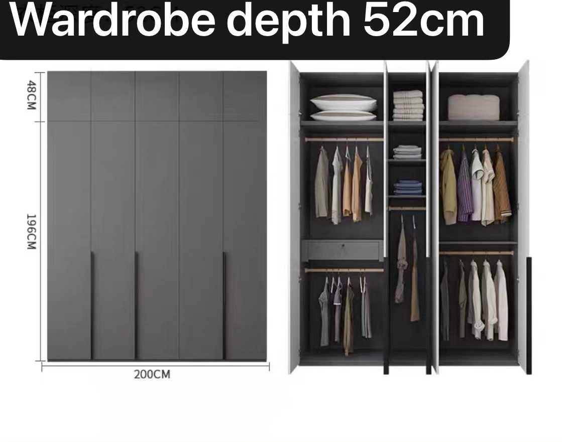 All sizes available in stock Quality Ikea style Wardrobe with TopCabinet White - Image 13