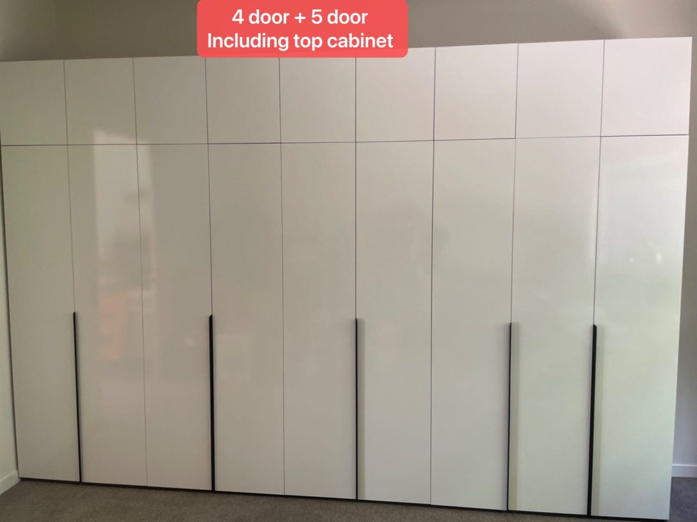 All sizes available in stock Quality Ikea style Wardrobe with TopCabinet White - Image 9