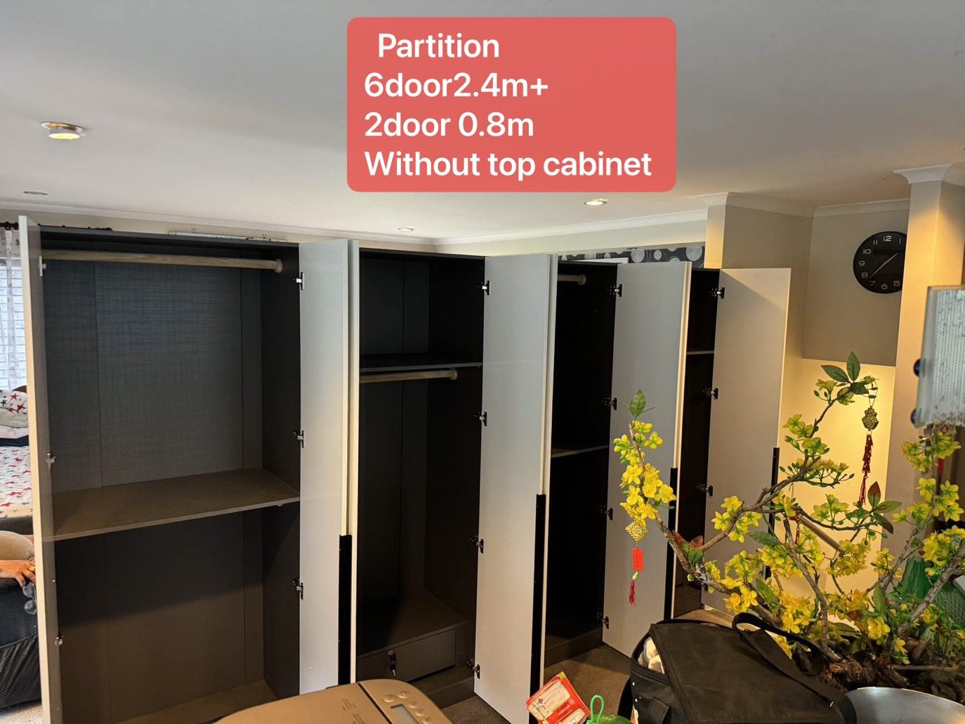 All sizes available in stock Quality Ikea style Wardrobe with TopCabinet White - Image 7