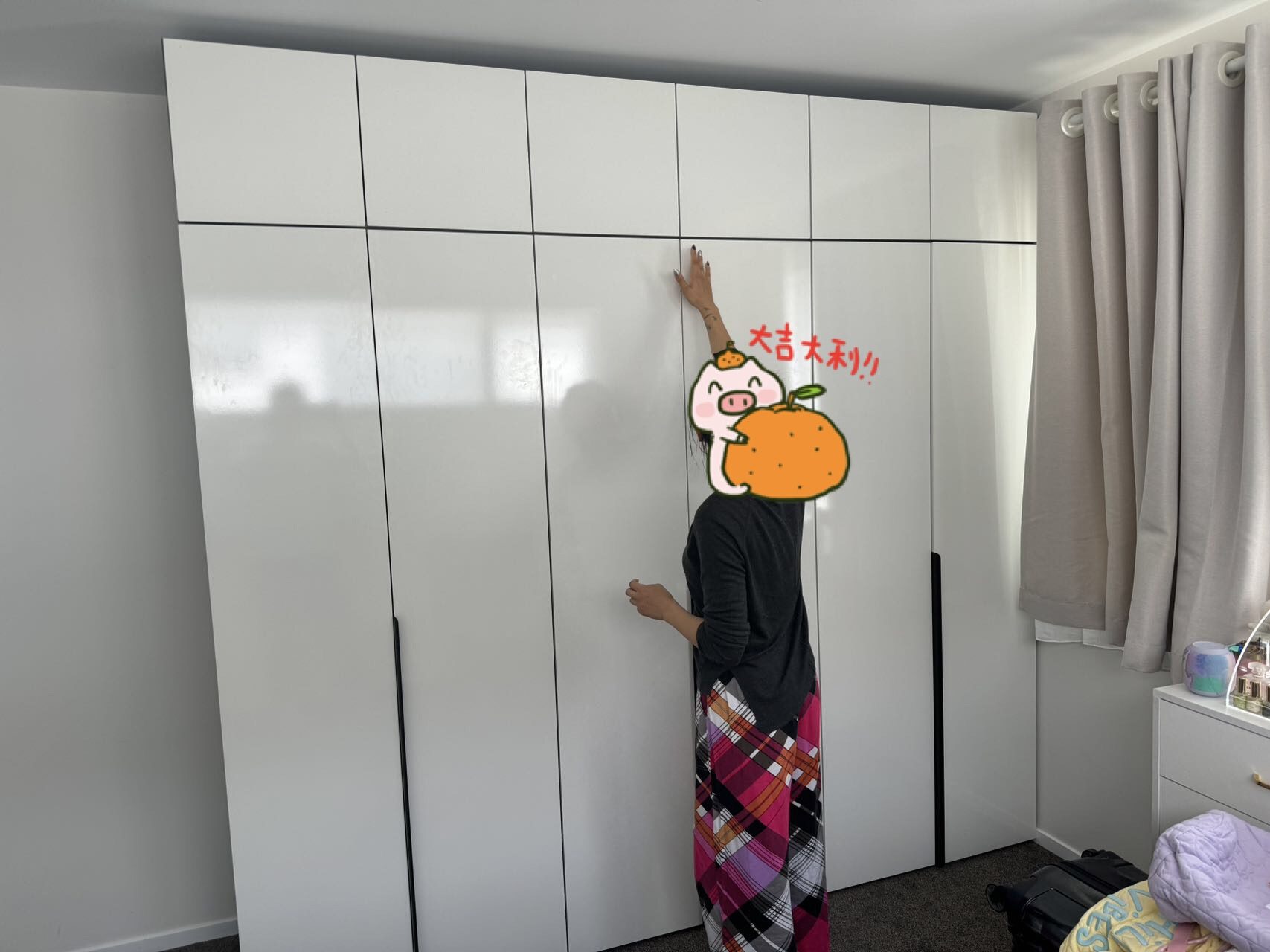 All sizes available in stock Quality Ikea style Wardrobe with TopCabinet White - Image 6