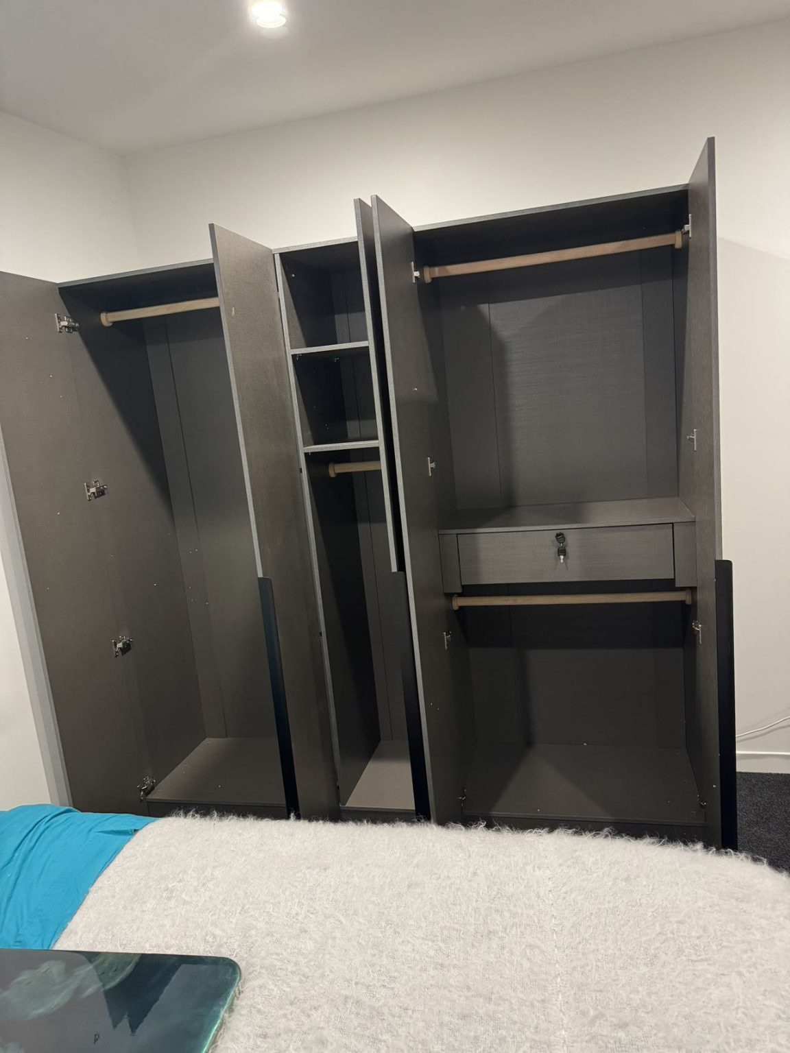 All sizes available in stock Quality Ikea style Wardrobe with TopCabinet White - Image 3