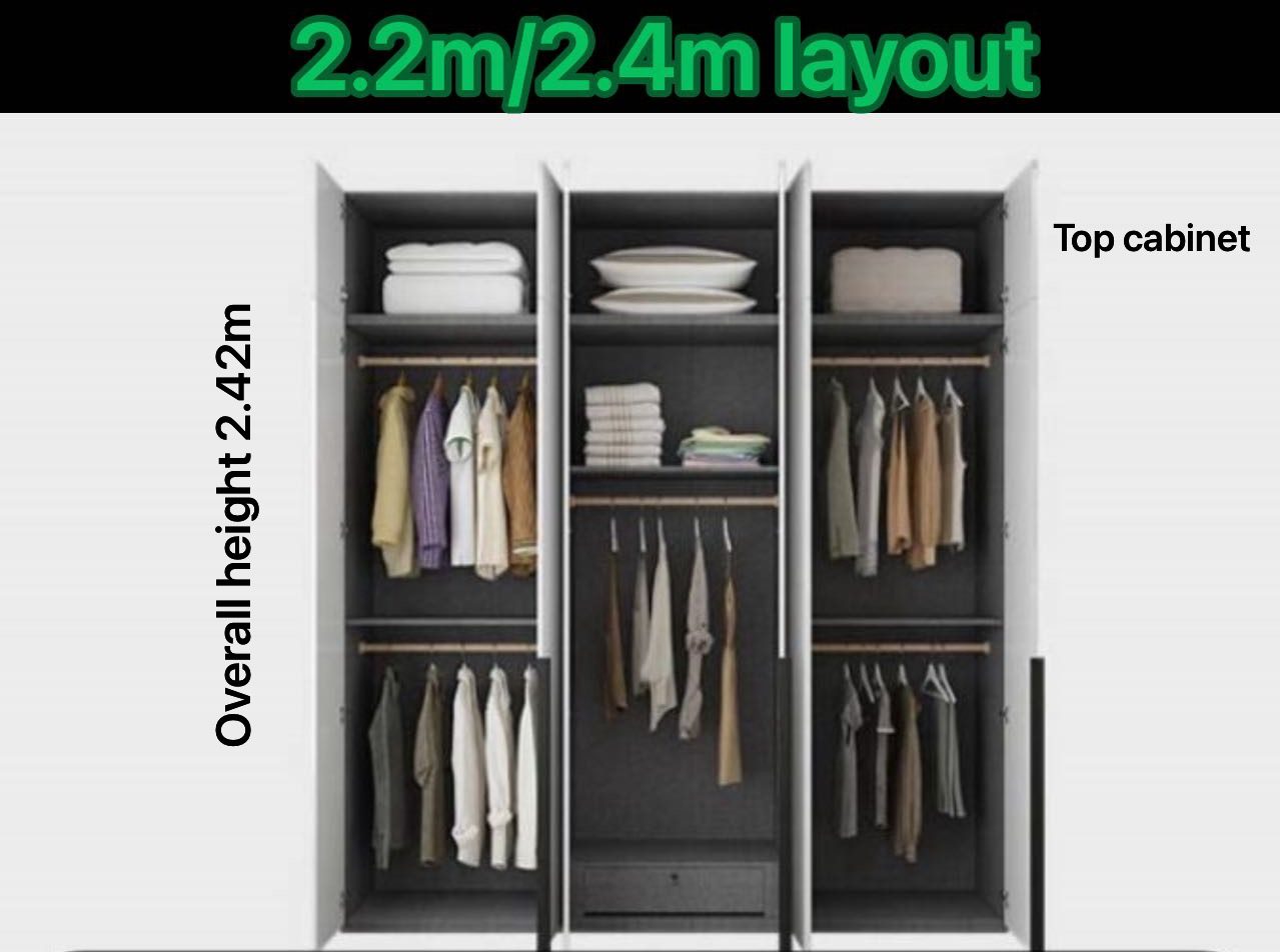 All sizes available in stock Quality Ikea style Wardrobe with TopCabinet White - Image 12