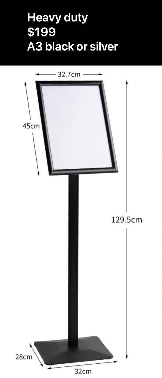 Heavy Duty Sturdy base! A3 Display Stand Menu Stand brand new - GAO ...
