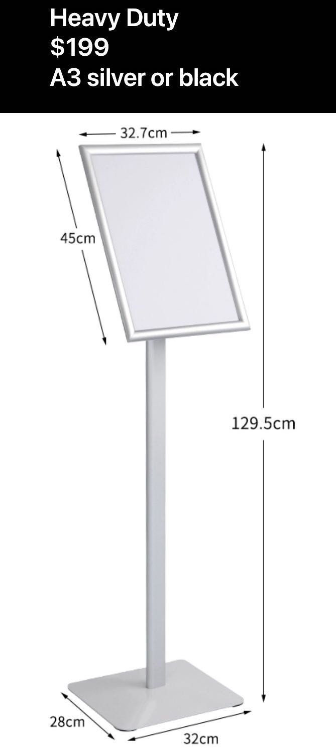 Heavy Duty Sturdy base! A3 Display Stand Menu Stand brand new - GAO ...
