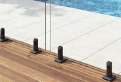 ClearanceSale!GLASS POOL FENCING SPIGOT black colour Square Spigots new Swimming