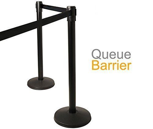 1 SET/1 pair Crowd Control Queue 2 Barriers Fence / Adjustable/ Matte Black - Image 4