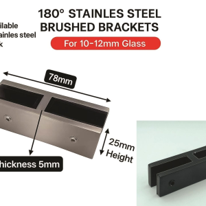 Glass joiner Glass Clamp straight 180degree Ss304-GlassFence Fitting