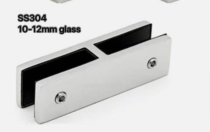 Glass joiner Glass Clamp straight 180degree Ss304-GlassFence Fitting - Image 3