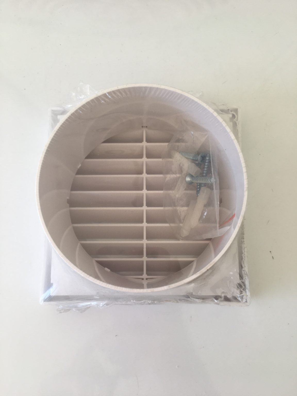 Rotating lid adjustable volume Plastic Ducting Bathroom Grille Exhaust 100mm 4in - Image 2